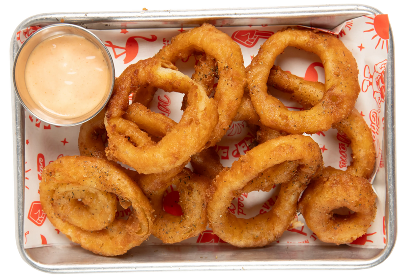 whiskey battered onion rings